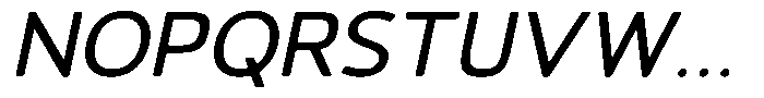 Vantori Smooth Medium Slant Semi Exp Font UPPERCASE