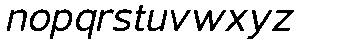 Vantori Smooth Medium Slant Font LOWERCASE