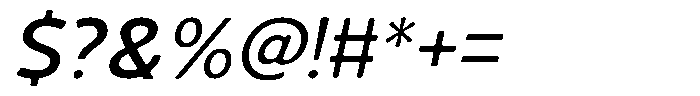Vantori Smooth Semi Bold Slan Sem Exp Font OTHER CHARS