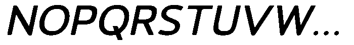 Vantori Smooth Semi Bold Slan Sem Exp Font UPPERCASE