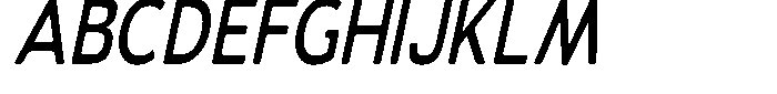 Vantori Smooth Semi Bold Slant Conden Font UPPERCASE