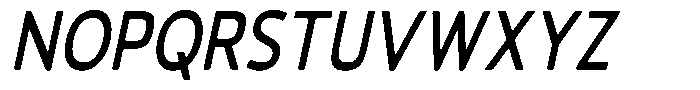 Vantori Smooth Semi Bold Slant Conden Font UPPERCASE