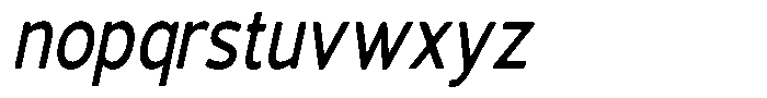Vantori Smooth Semi Bold Slant Conden Font LOWERCASE
