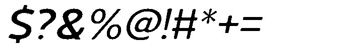 Vantori Smooth Semi Bold Slant Expan Font OTHER CHARS