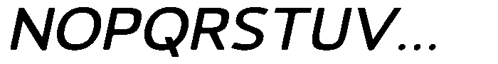 Vantori Smooth Semi Bold Slant Expan Font UPPERCASE