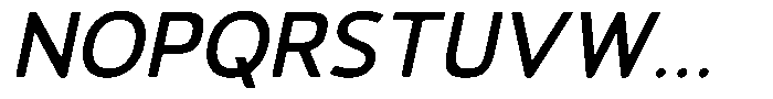 Vantori Smooth Semi Bold Slant Font UPPERCASE