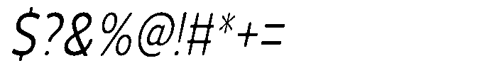 Vantori Smooth Slant Condensed Font OTHER CHARS