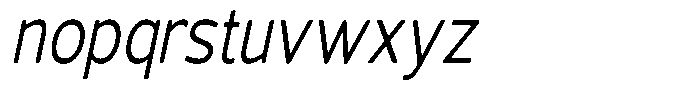 Vantori Smooth Slant Condensed Font LOWERCASE