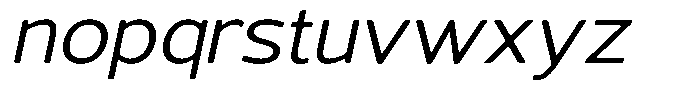Vantori Smooth Slant Expanded Font LOWERCASE