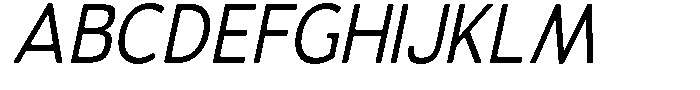 Vantori Smooth Slant Semi Condensed Font UPPERCASE