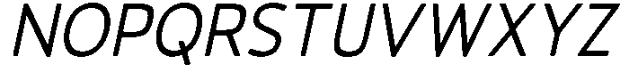 Vantori Smooth Slant Semi Condensed Font UPPERCASE