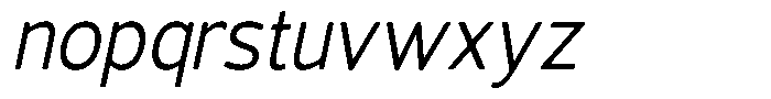 Vantori Smooth Slant Semi Condensed Font LOWERCASE
