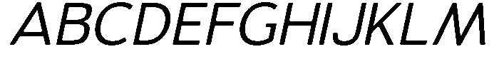 Vantori Smooth Slant Semi Expanded Font UPPERCASE