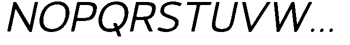 Vantori Smooth Slant Semi Expanded Font UPPERCASE