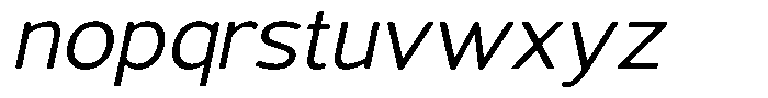 Vantori Smooth Slant Semi Expanded Font LOWERCASE
