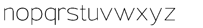 Vantori Smooth Thin Expanded Font LOWERCASE