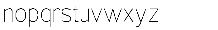 Vantori Smooth Thin Semi Condensed Font LOWERCASE