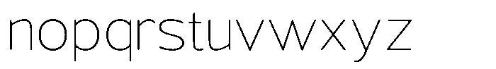 Vantori Smooth Thin Semi Expanded Font LOWERCASE