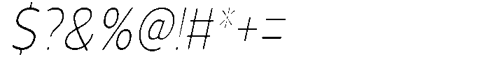 Vantori Smooth Thin Slant Condensed Font OTHER CHARS