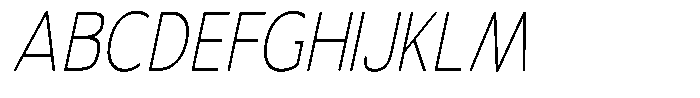 Vantori Smooth Thin Slant Condensed Font UPPERCASE