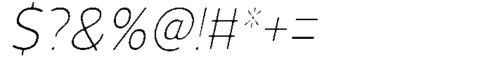 Vantori Smooth Thin Slant Semi Conde Font OTHER CHARS
