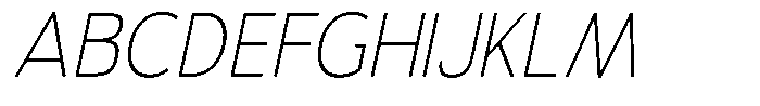 Vantori Smooth Thin Slant Semi Conde Font UPPERCASE