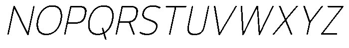 Vantori Smooth Thin Slant Semi Conde Font UPPERCASE