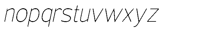 Vantori Smooth Thin Slant Semi Conde Font LOWERCASE