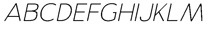 Vantori Smooth Thin Slant Semi Expan Font UPPERCASE