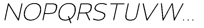 Vantori Smooth Thin Slant Semi Expan Font UPPERCASE