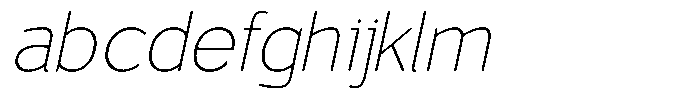 Vantori Smooth Thin Slant Semi Expan FONT