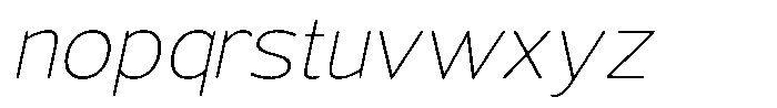 Vantori Smooth Thin Slant Semi Expan Font LOWERCASE