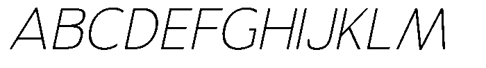 Vantori Smooth Thin Slant Font UPPERCASE