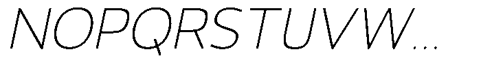 Vantori Smooth Thin Slant Font UPPERCASE