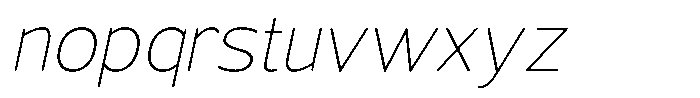 Vantori Smooth Thin Slant Font LOWERCASE