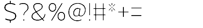 Vantori Smooth Thin Font OTHER CHARS