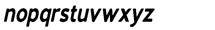 Vantori Soft Black Slant Condensed Font LOWERCASE