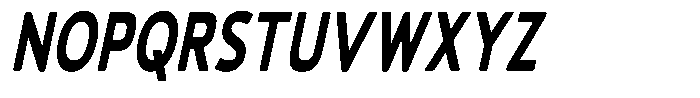 Vantori Soft Black Slant Extra Cond Font UPPERCASE