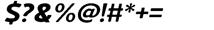 Vantori Soft Black Slant Extra Expan Font OTHER CHARS