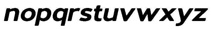 Vantori Soft Black Slant Extra Expan Font LOWERCASE