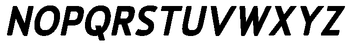 Vantori Soft Black Slant Semi Conde Font UPPERCASE