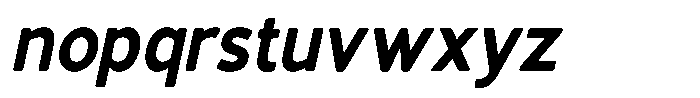 Vantori Soft Black Slant Semi Conde Font LOWERCASE