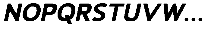 Vantori Soft Black Slant Semi Expan Font UPPERCASE