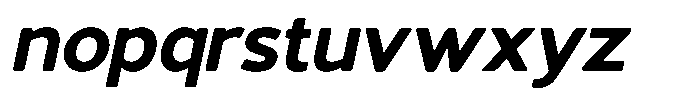 Vantori Soft Black Slant Semi Expan Font LOWERCASE