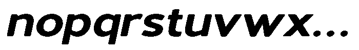 Vantori Soft Black Slant Ultra Expan Font LOWERCASE