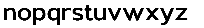 Vantori Soft Bold Expanded Font LOWERCASE