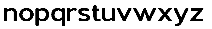 Vantori Soft Bold Extra Expanded Font LOWERCASE
