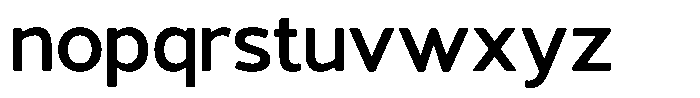 Vantori Soft Bold Semi Expanded Font LOWERCASE