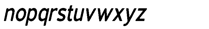 Vantori Soft Bold Slant Condensed Font LOWERCASE