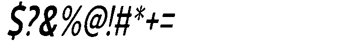 Vantori Soft Bold Slant Extra Conde Font OTHER CHARS